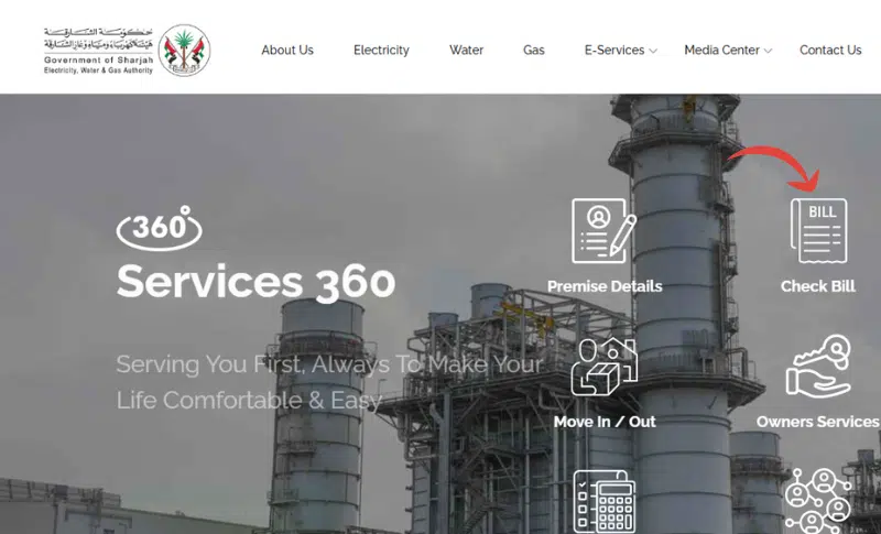 A screenshot of SEWA Website