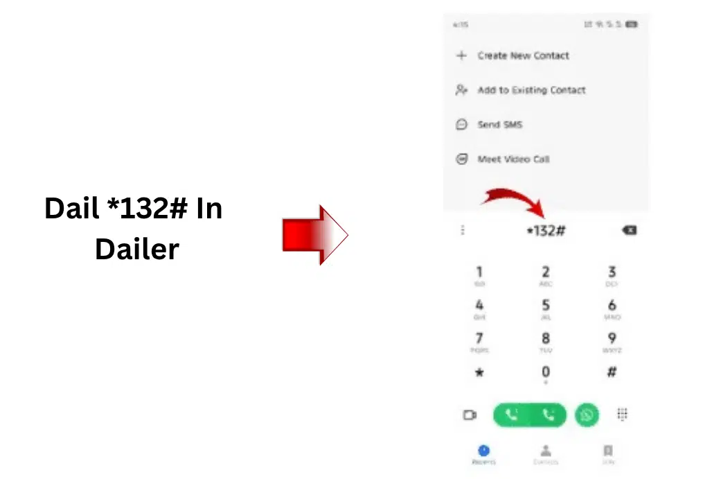 Dial *132# in mobile phone dialer to check DU number and SIM details in UAE