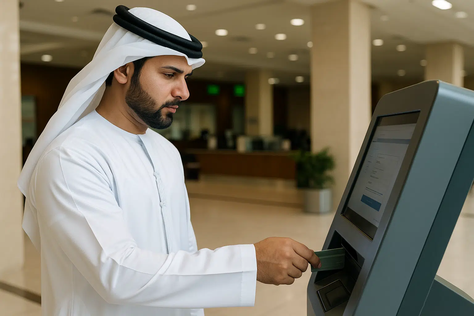 A UAE man paying ILOE fine