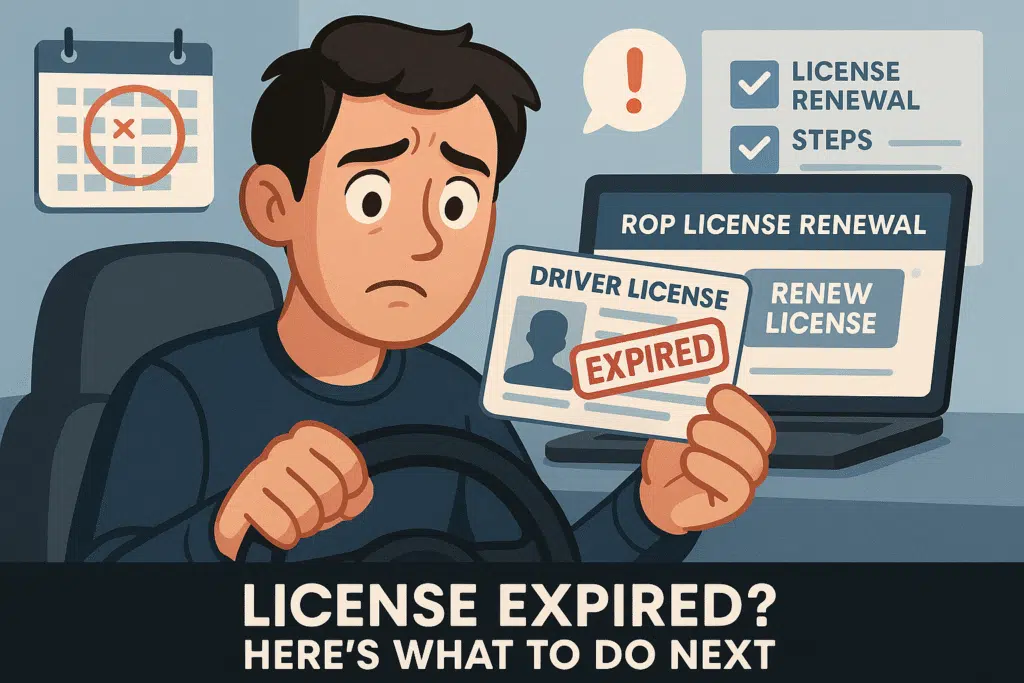An Infogrphics on What to Do If Your License Is Expired
