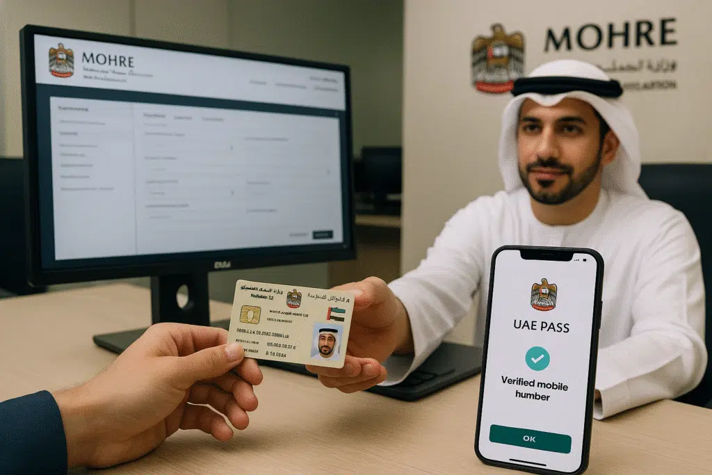 A man holding a UAE Citizen Card