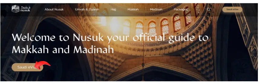 A Screenshot of Official Nusuk Portal
