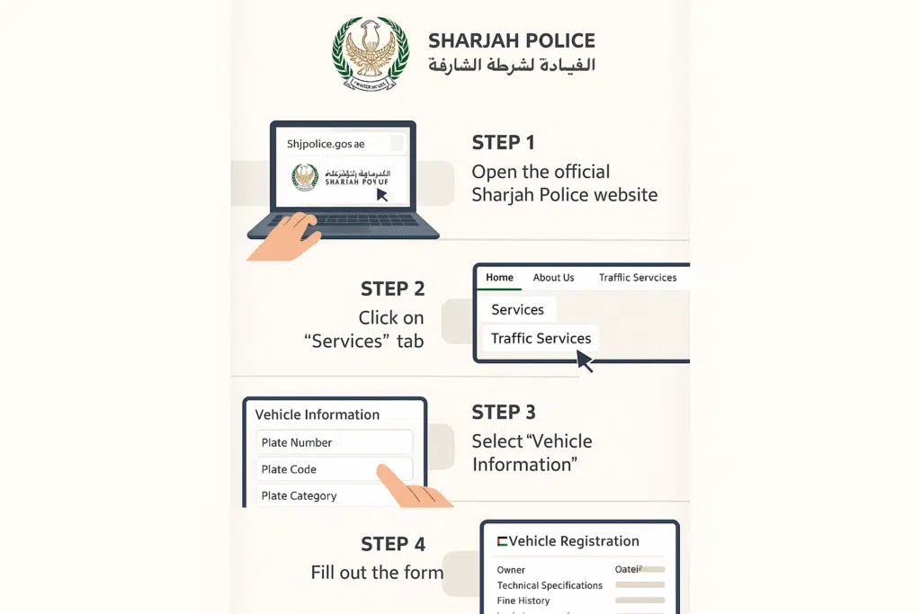 A Screenshot of Sharjah Police Website