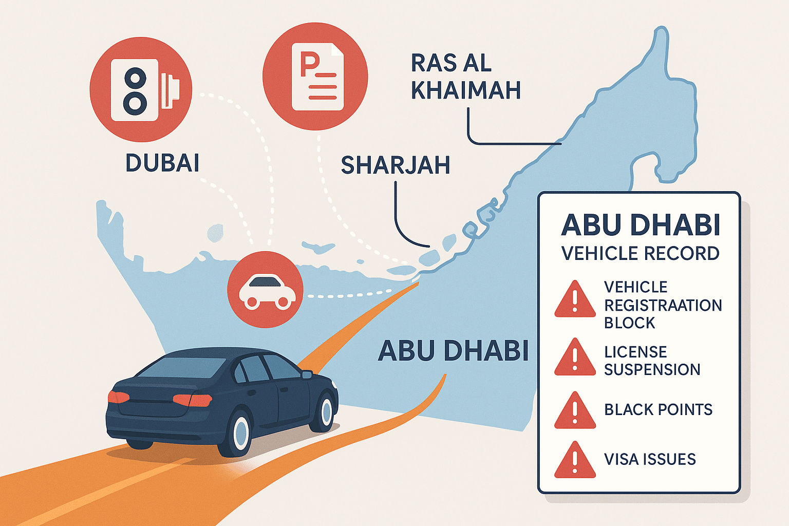 External Fines in Abu Dhabi infoghrphics image
