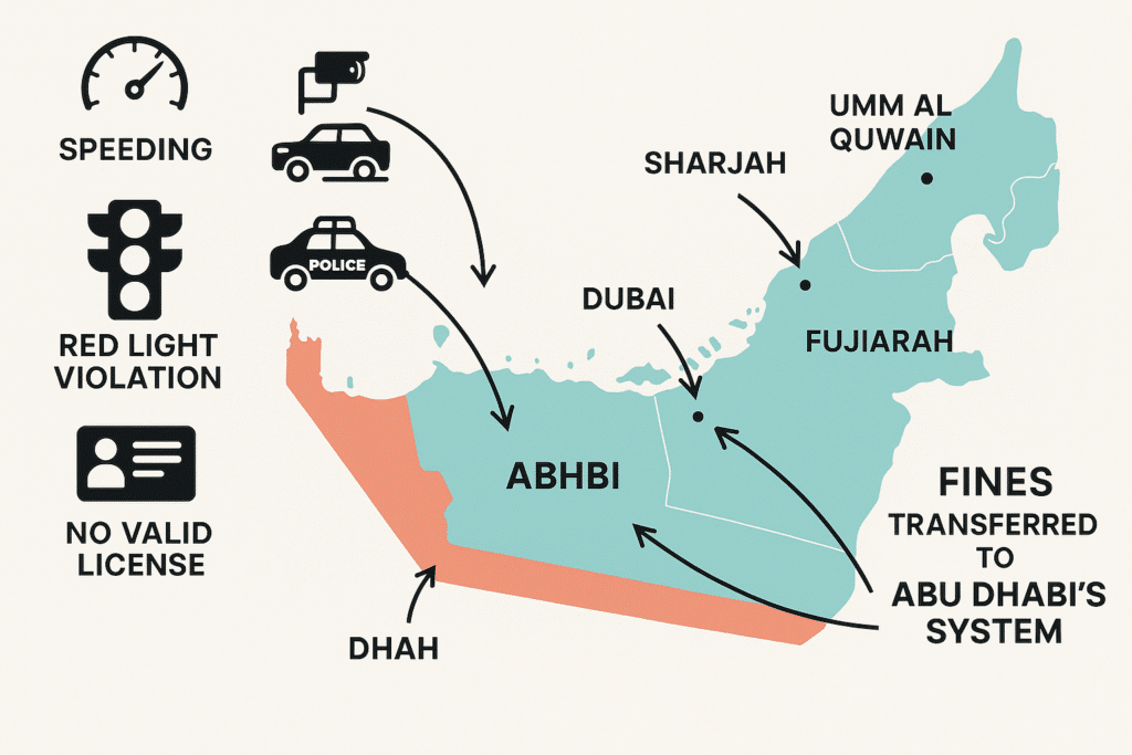 UAE traffic voilation map 
