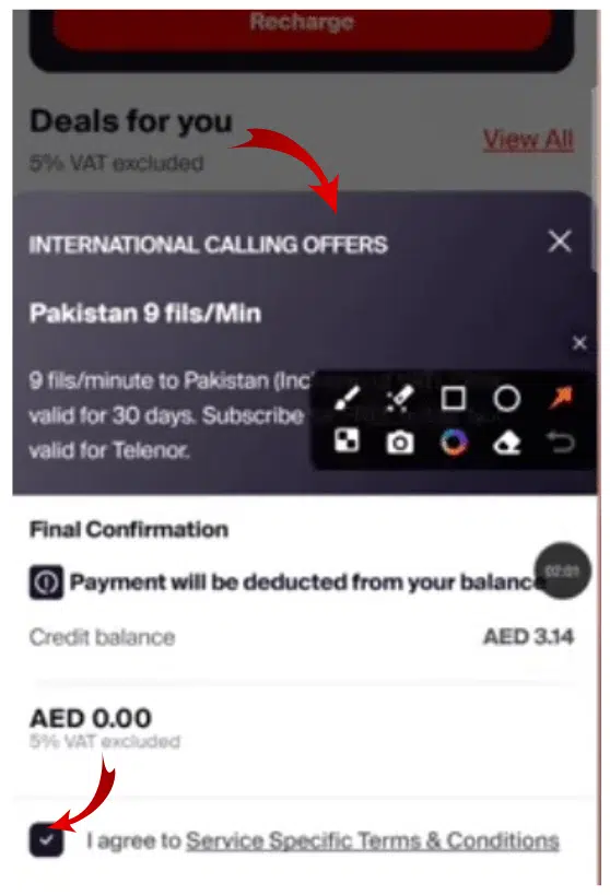 A screenshot of Etisalat App on Google Play Store