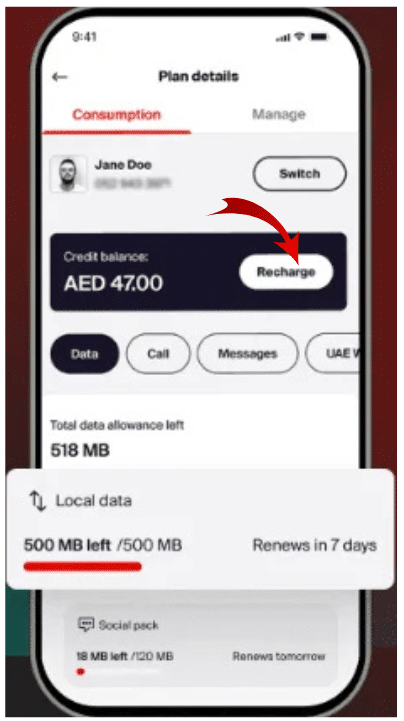 A screenshot of Etisalat App on Google Play Store