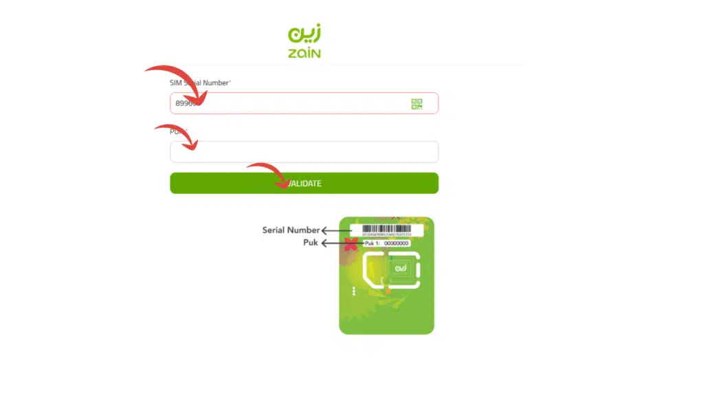 A Screenshot of Zain Website
