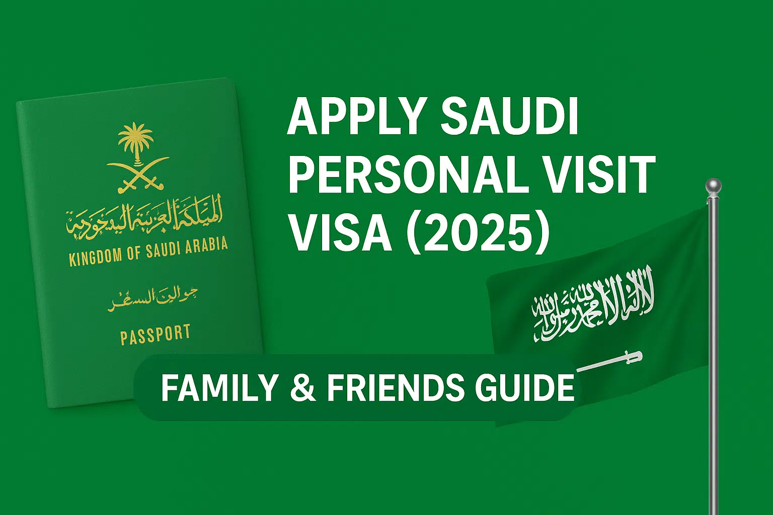 A flag and a Saudi Passport