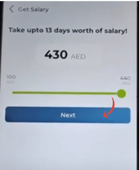 Enter or select the amount of money you want to transfer in the C3 App.