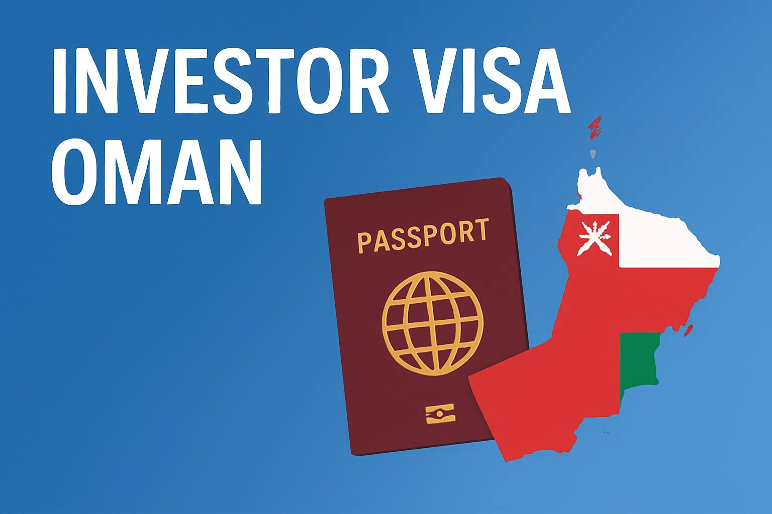 A red passport and Oman map