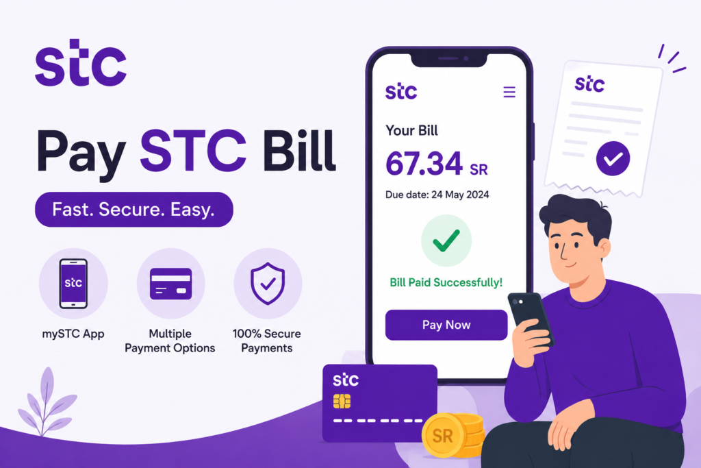 Pay STC Bill online using the mySTC app with secure mobile bill payment in Saudi Arabia