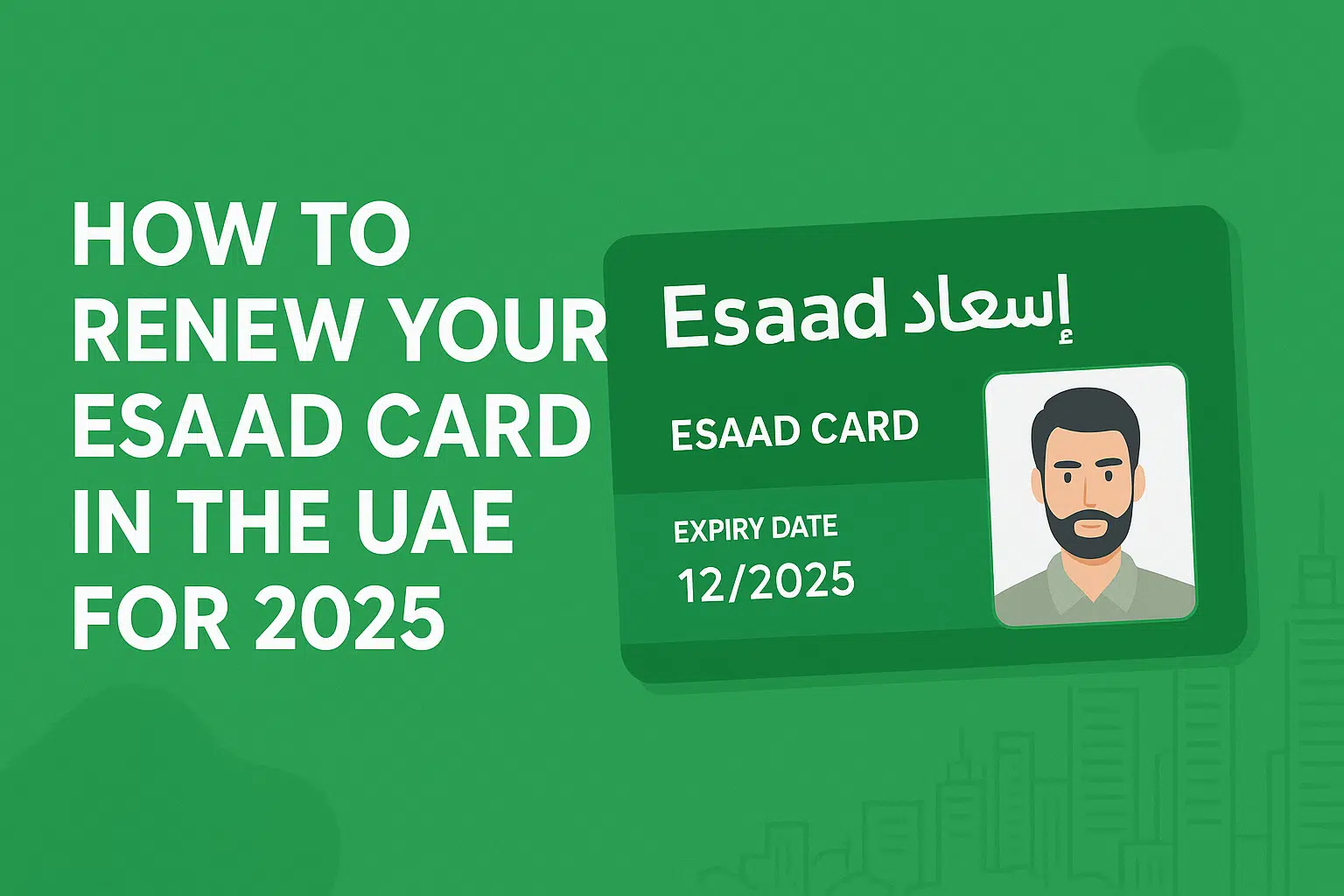 An Infographics on Urgent Esaad Card Renewal in UAE