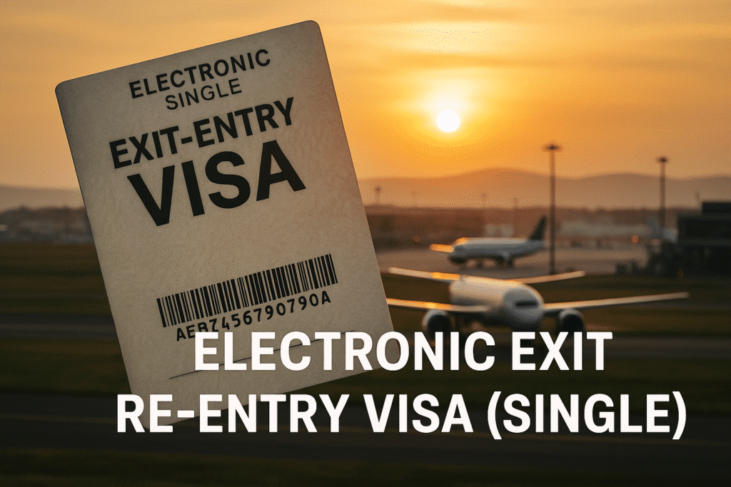 A photo of electronic re-entry visa