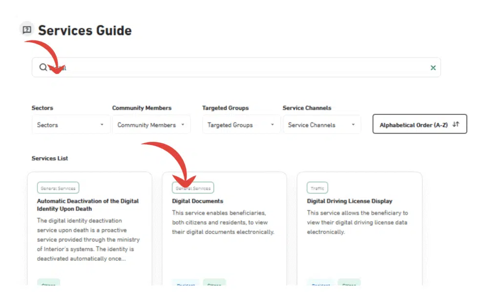 Go to the services and select digital services