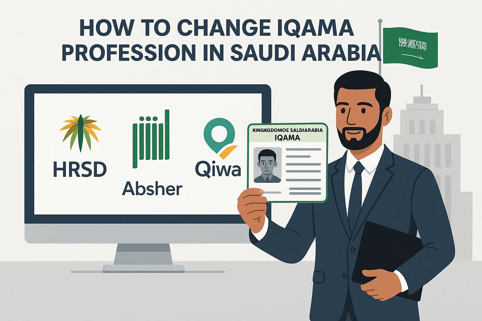 Infographics of changing Iqama Profession