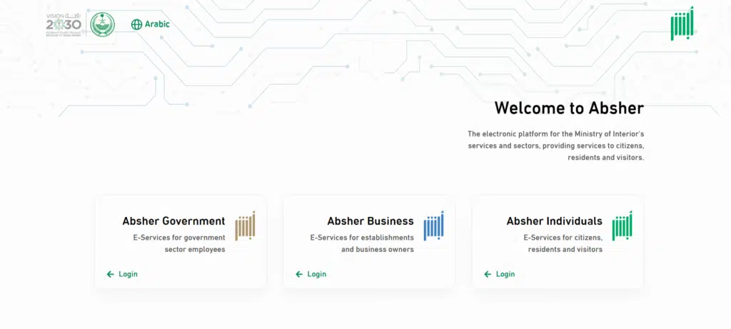 visit absher portal