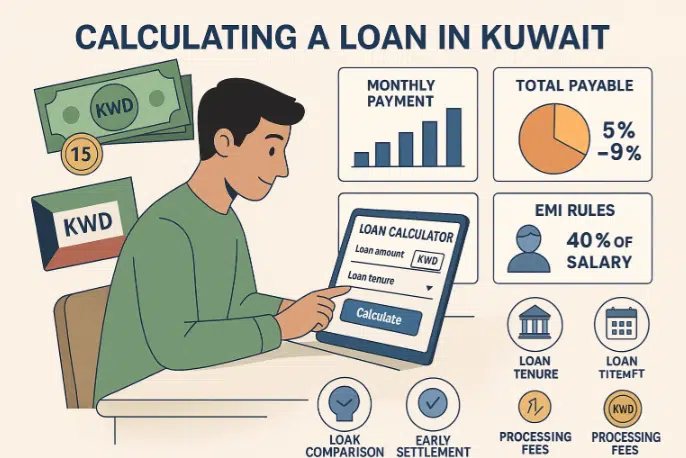 An Infographics on Kuwait loan Calculator