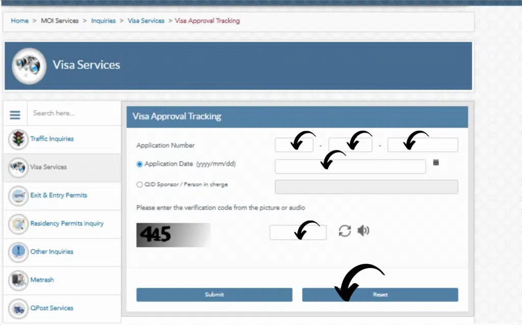 A Screenshot of MOI Website