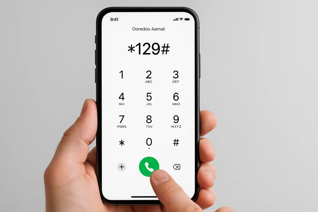 A Screenshot of Checking Ooredoo Aamali USSD Code