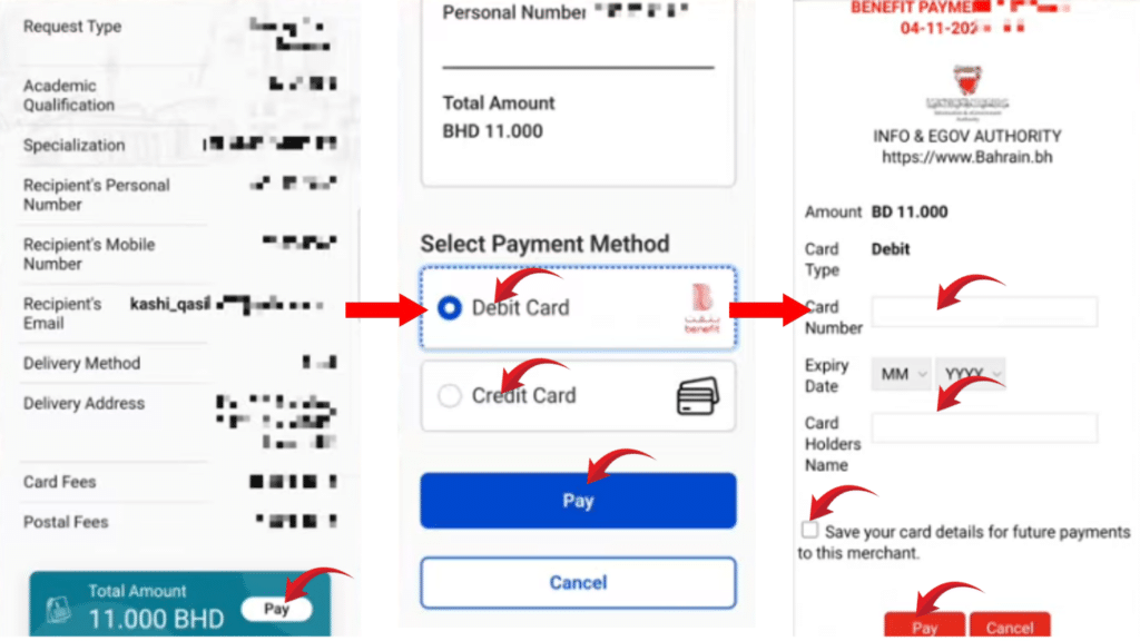 Bahrain CPR renewal steps upload personal photo and enter details MyGov app guide