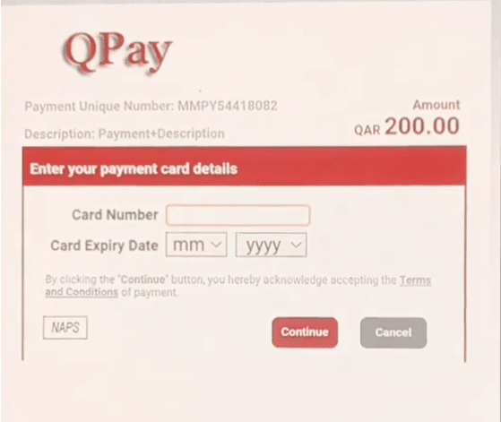 A Screenshot of fine payment via QPay