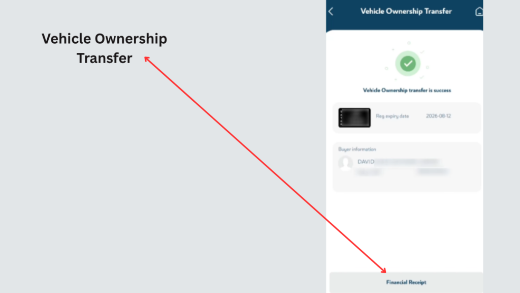 Successful transfer car ownership in Qatar confirmation in the Metrash app