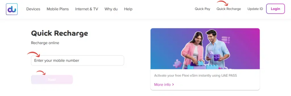 A Screenshot of Official DU Website