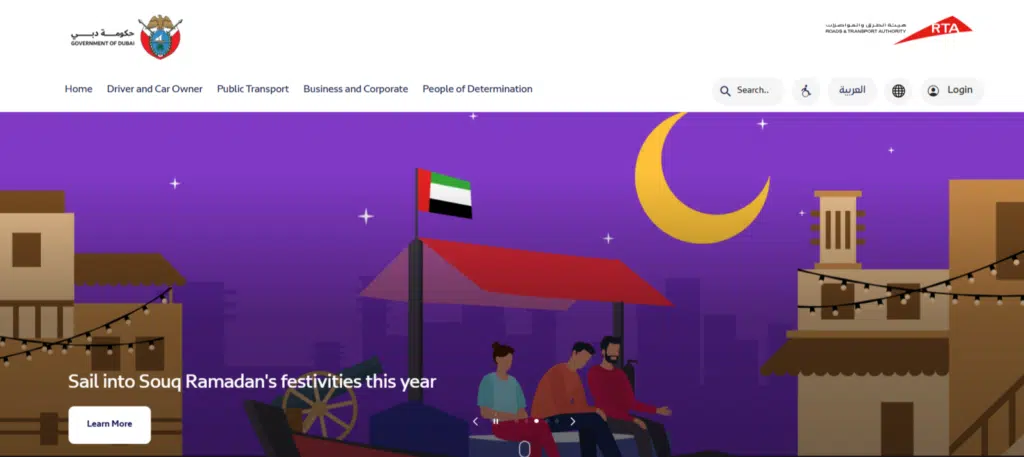 Visit the official RTA Dubai website.