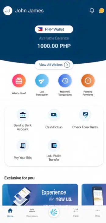 Lulu money balance check PHP wallet screen showing available balance in Lulu app