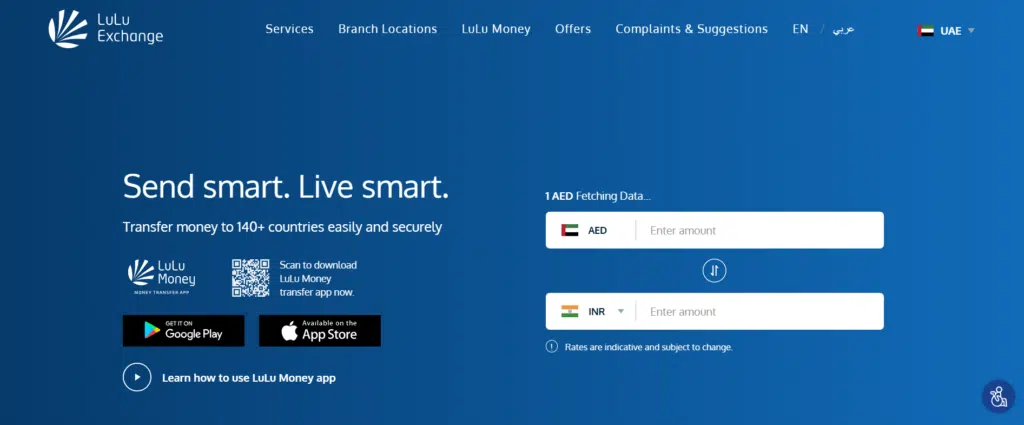 A Screenshot of Lulu exchange Website