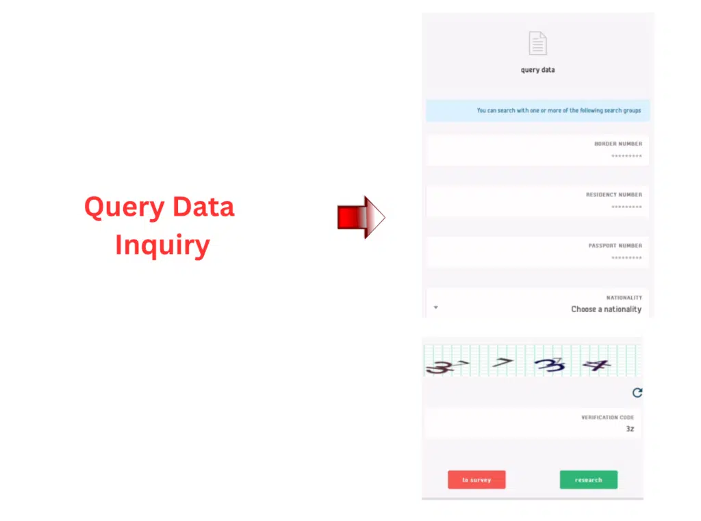 Query data inquiry page Saudi Ministry of Labour to check Iqama colour status using residency or passport number