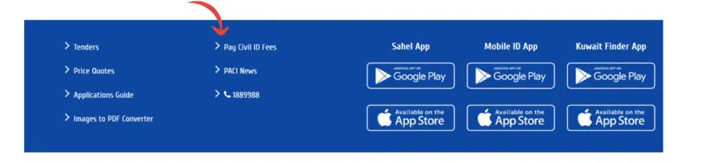Pay Civil ID fees online in Kuwait through PACI website using secure digital payment services.