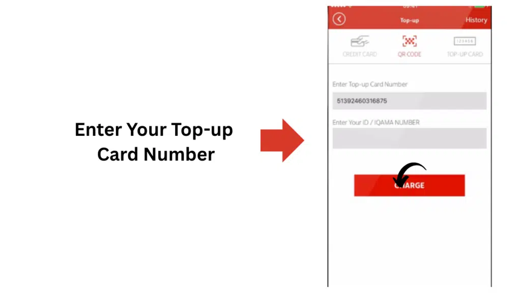 Virgin Recharge Code redemption screen showing where to enter a Virgin top-up card number for mobile recharge.
