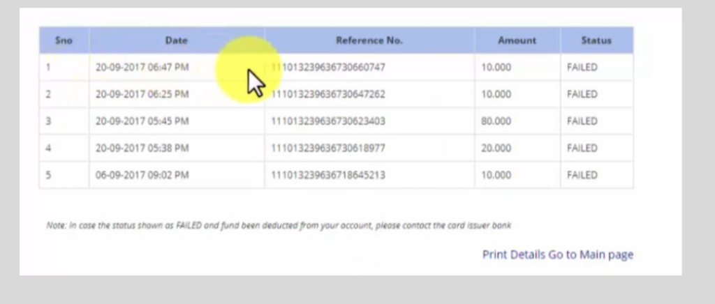 Royal Oman Police online traffic fine payment history with transaction status