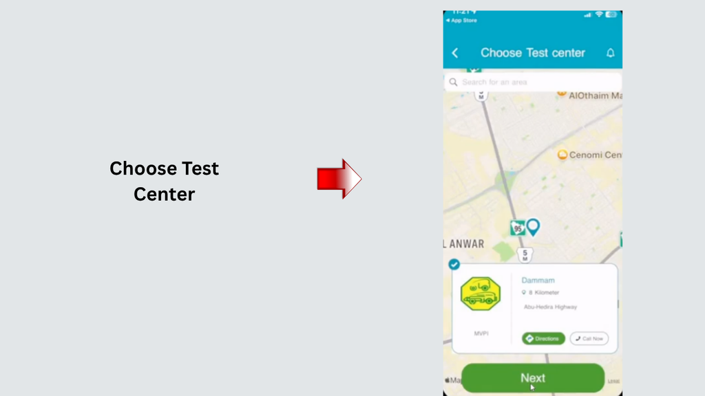 Choose a nearby vehicle test center when booking an MVPI appointment online.