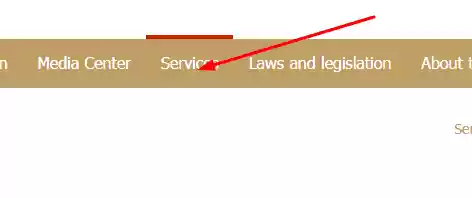MOHRE website Services menu for accessing ILOE Fine Check UAE online
