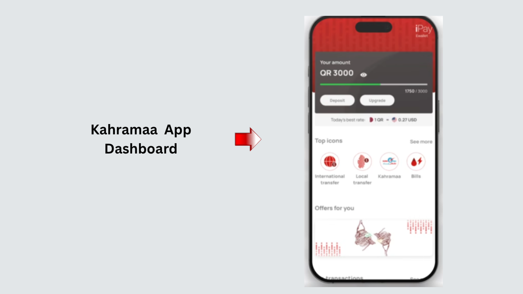 Kahramaa app dashboard with bill payment option